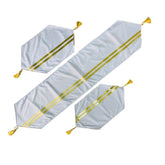 Makaila 3 Pcs Table Runner Set White